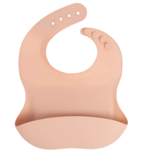 Babador Cata Migalhas De Silicone Rosa Blush Büp Baby