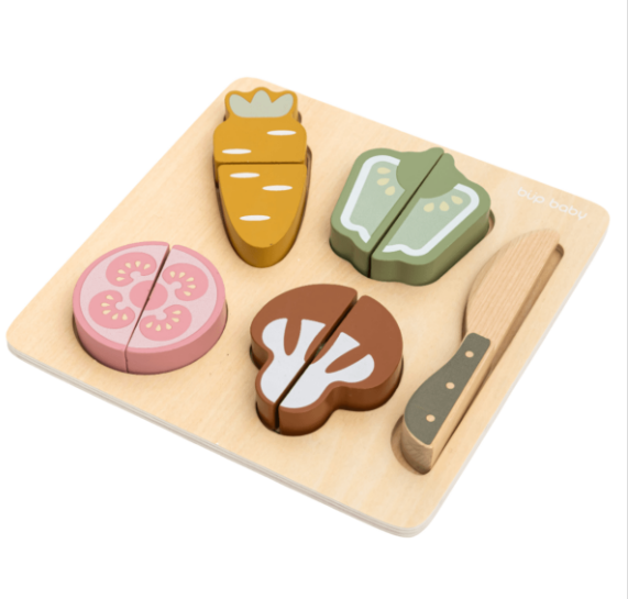 Brinquedo De Madeira Kit Vegetais Com Corte Büp Baby