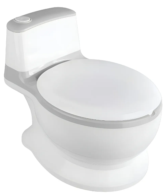Vaso Sanitário com Som Cinza e Branco - Pimpolho