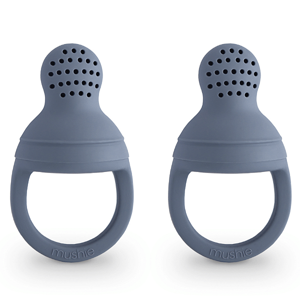 Porta-Frutinha De Silicone Azul Mushie