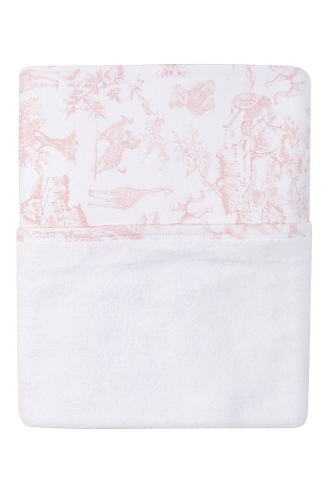 Cobertor Maxi Floc com Malha Rosa - Coquelicot