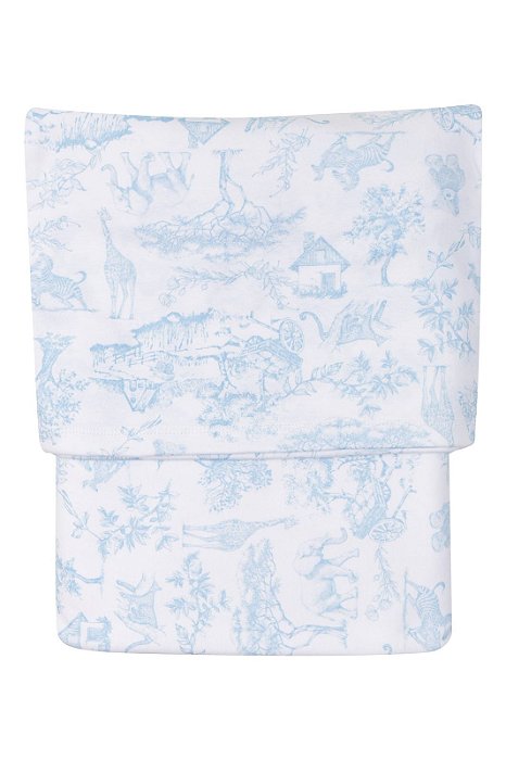 Lençol de Elástico + Fronha em Malha Azul - Coquelicot
