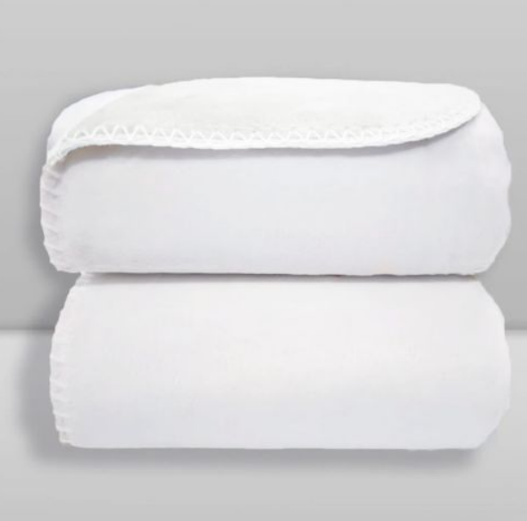 Manta Laço Bebê Velvet Moon Frame Branco