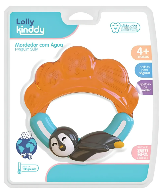 Mordedor Com Água Lolly Kinddy +4m Pinguim