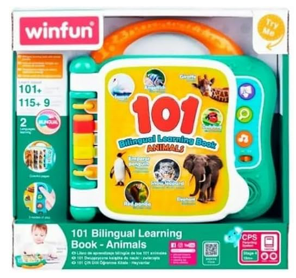 Winfun - Livro Aprendendo Com 101 Animais - Bilingue - Yestoys