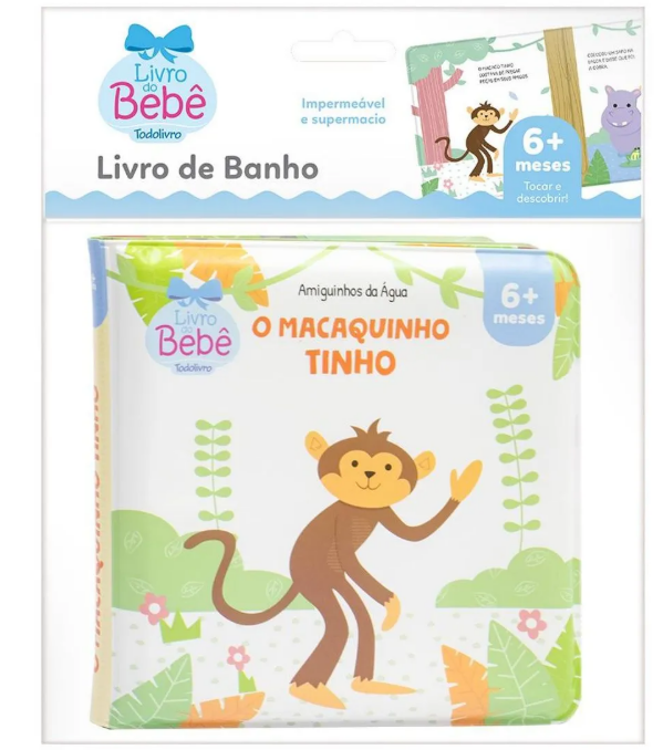 Livrinho de Banho Amiguinhos da Água - O Macaquinho Tinho