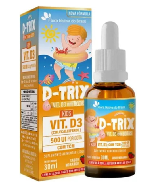 D-TRIX (Vitamina D3 infantil) 30ml - Flora Nativa Sabor:Morango