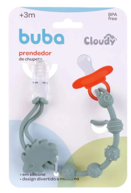 Prendedor de Chupeta em Silicone Cloudt Porco Espinho - Buba