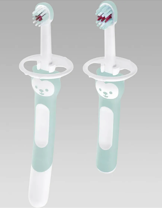 Escova Dental Dupla Learn to Brush Set Azul - Mam