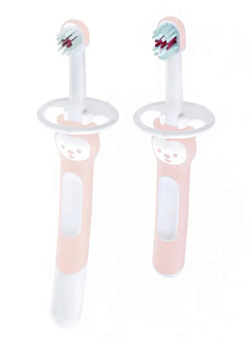 Escova Dental Dupla Learn to Brush Set Rosa - Mam