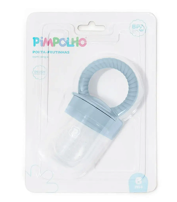 Chupeta Alimentadora Porta Frutinha de Silicone Azul - Pimpolho
