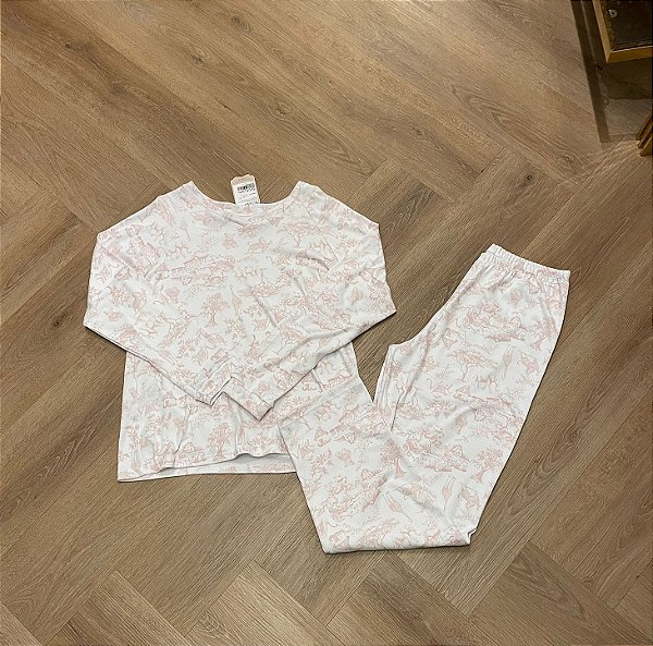 Pijama Adulto Feminino Longo Rosa