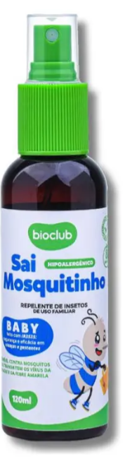 Repelente Infantil Spray Vegano BioClub 120ml Proteção 8h