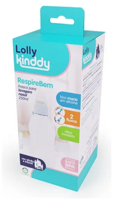 Frasco Higienizador Lavagem Nasal Infantil Adulto Lolly Cor Transparente/azul