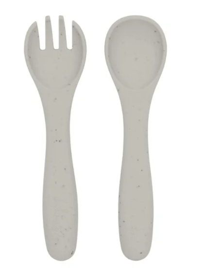 KIT GARFO E COLHER SILICONE PLATINUM SAND