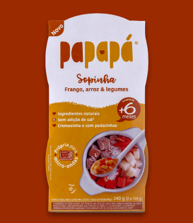 Sopinha Papapá de Frango, Arroz e Legumes 240g