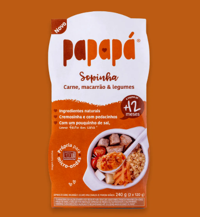 Sopinha Papapá de Carne, Macarrão e Legumes 240g