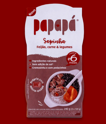 Sopinha Papapá de Feijão, Carne e Legumes 240g