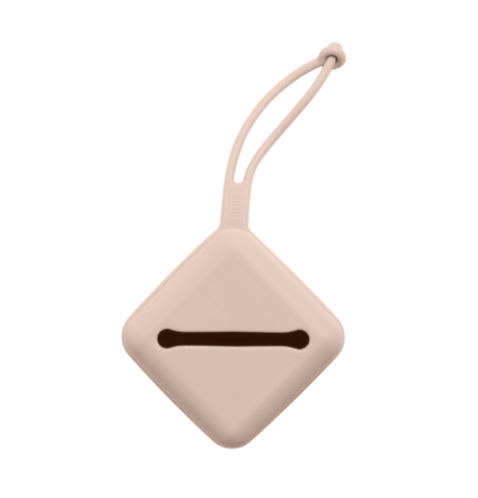 Porta Chupeta de Silicone Rosa Bebê Bibs
