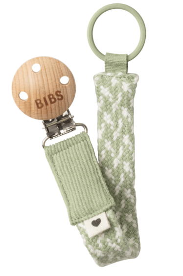 Prendedor de Chupeta Verde Salvia Bibs