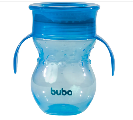 Copo de Treinamento 360 com Alça Azul- Buba