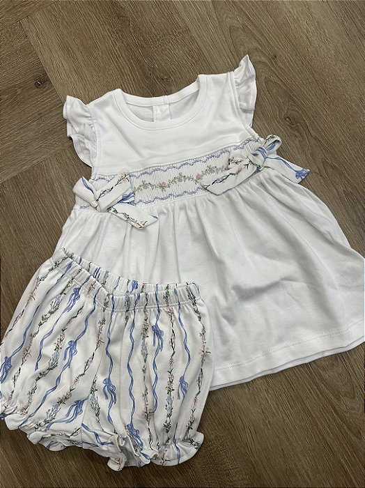 Vestido + Calcinha Pima - Azul Claro Tam M