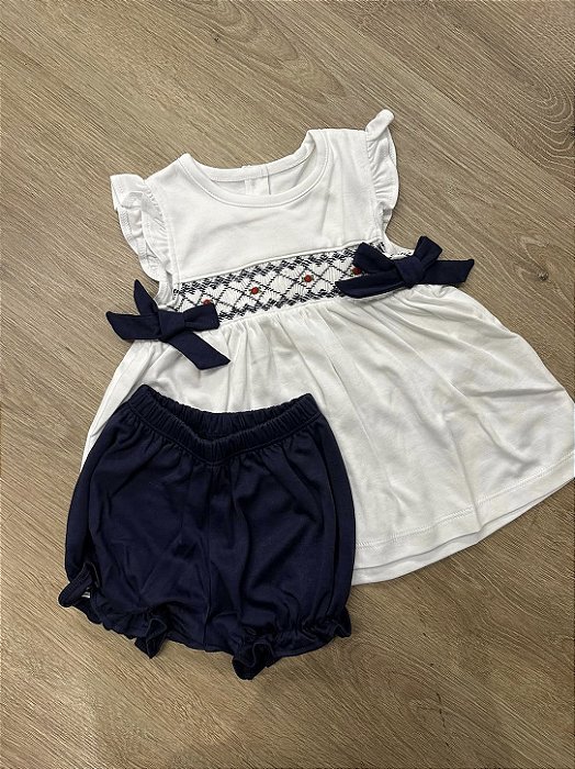 Vestido + Calcinha Pima - Azul Marinho Tam M