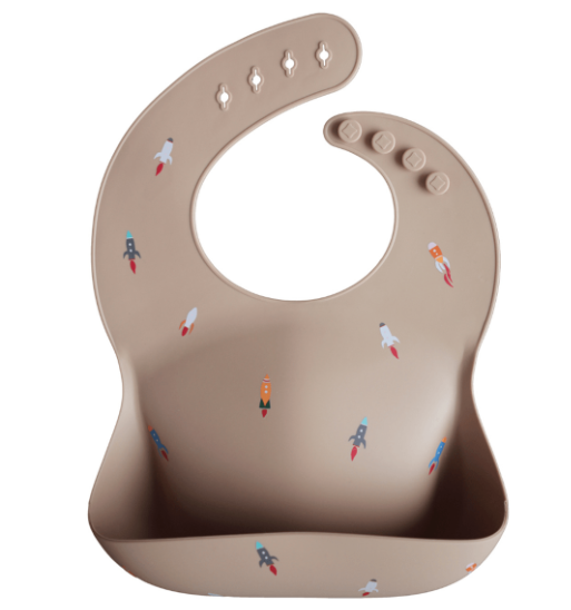Babador Cata Migalhas de Silicone Foguete
