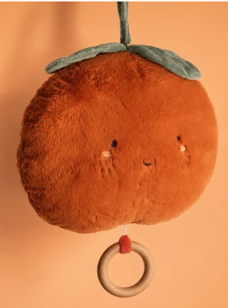 MOBILE DE PELUCIA LARANJA MUSICAL