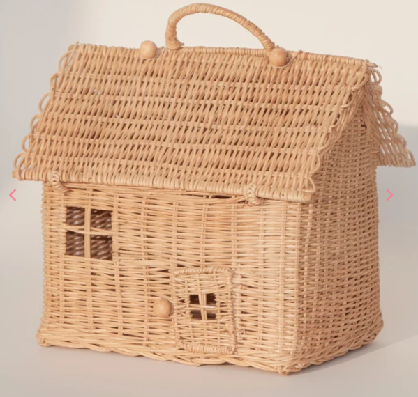 CESTA CASINHA DE RATTAN
