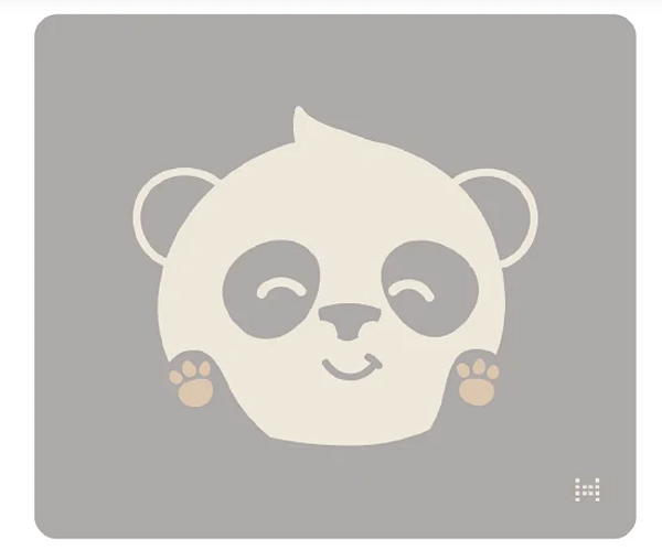 JOGO AMERICANO EM SILICONE PANDA PEBBLE - CINZA PASTEL