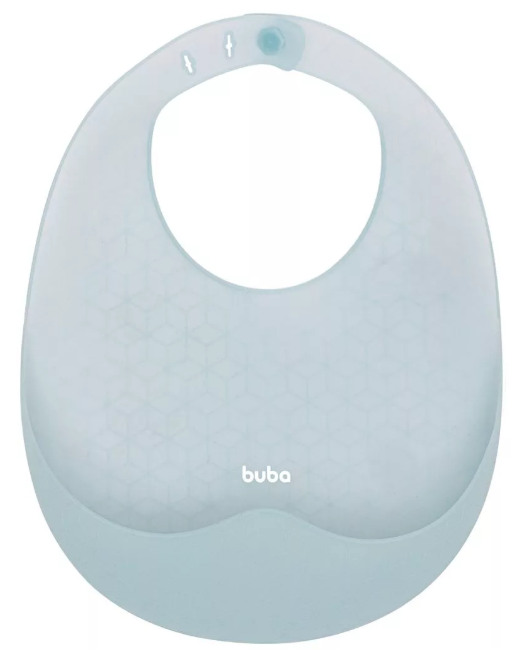 KIT 2 BABADORES EM SILICONE COM PEGA-MIGALHA AZUL BUBA