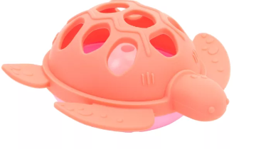 Mordedor Em Silicone Tartaruga Rosa – Buba