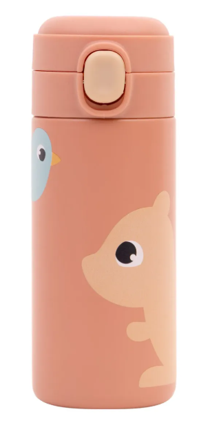 Garrafa Térmica Infantil Cloudy Esquilo Rosa Buba 320ml