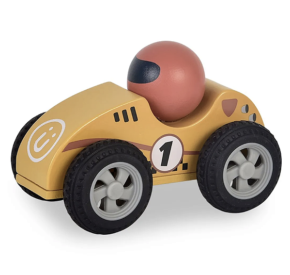 Brinquedo De Madeira Carrinho De Fricção Ocre