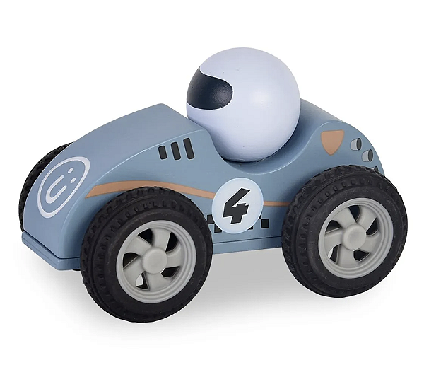 Brinquedo de Madeira Carrinho de Fricção Azul