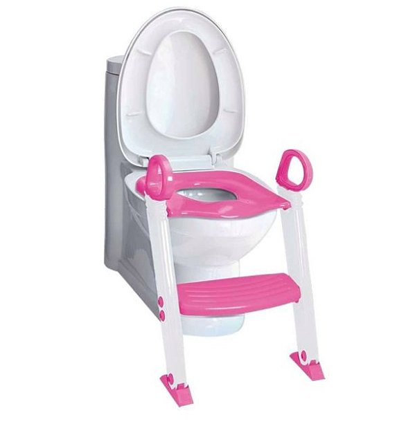 Redutor de Assento Infantil Com Degrau Rosa - Clingo