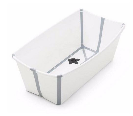 Banheira Portátil e Dobrável Cinza com Plug Térmico - Stokke
