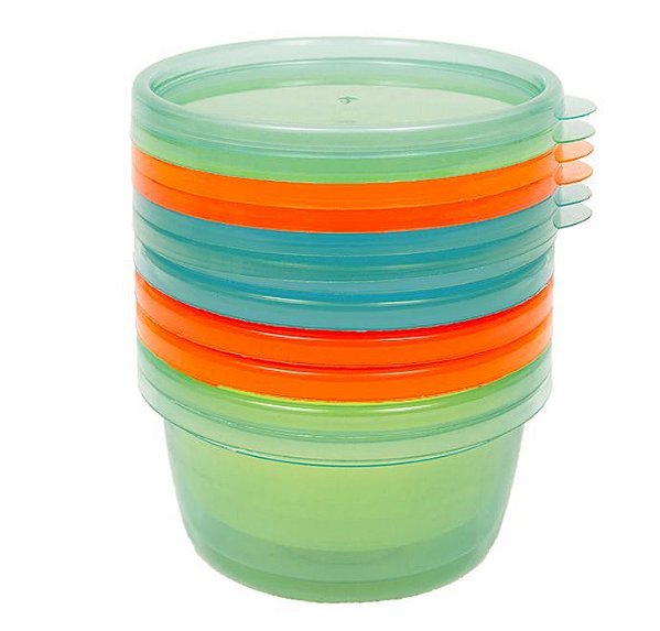 Kit de 6 Potes Para Papinha Azul - Buba