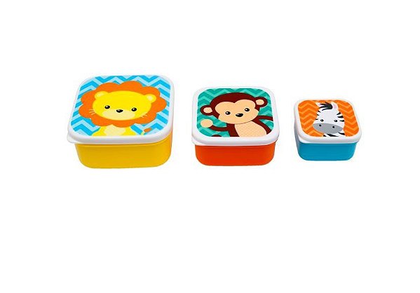 Kit 3 Potinhos Animais Fun - Buba