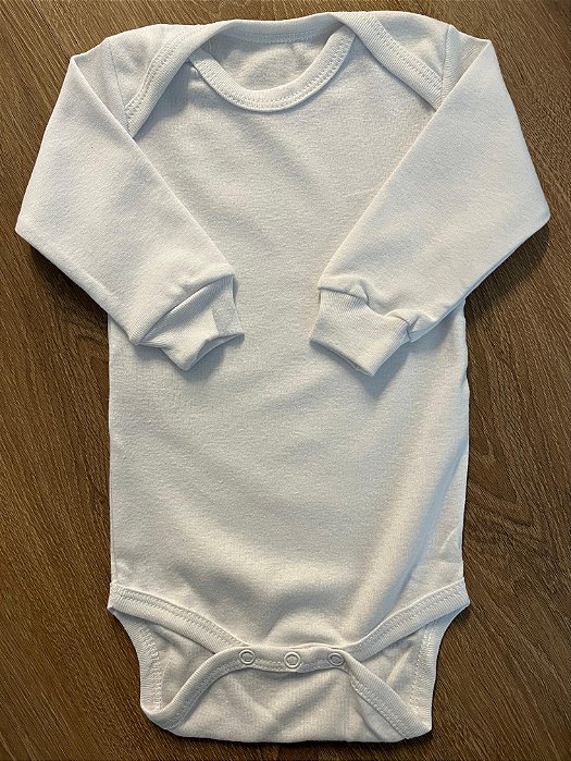 Body Branco Manga Longa - P
