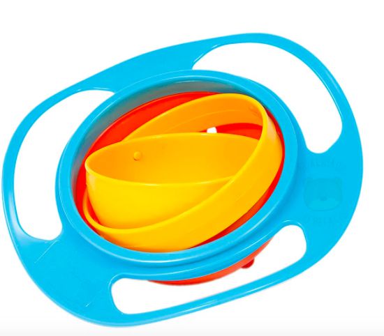 Giro Bowl Buba Baby Blister Potinho Giratorio 360 Graus Azul
