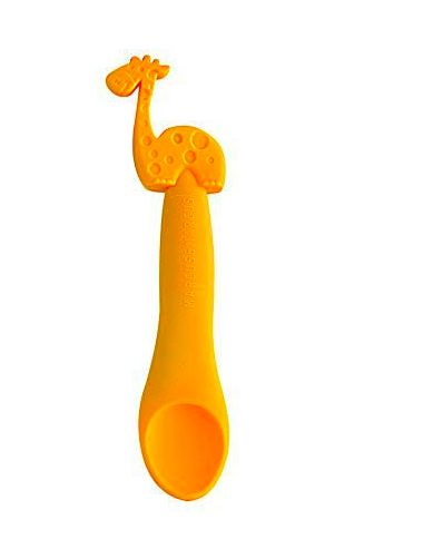 Colher em Silicone Girafa Amarela - Marcus & Marcus