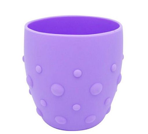 Copo em Silicone Para Treinamento Com Grip Baleia Lilas - Marcus & Marcus
