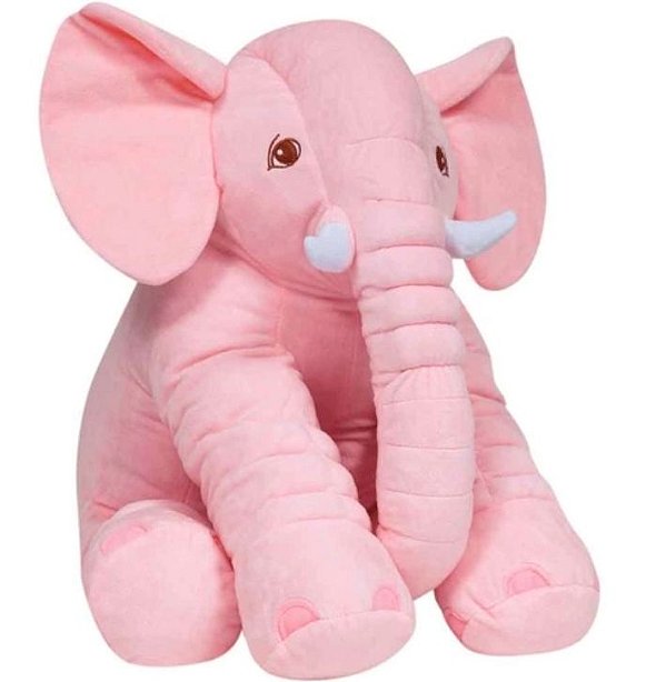 Almofada de Elefante Gigante Rosa - Buba