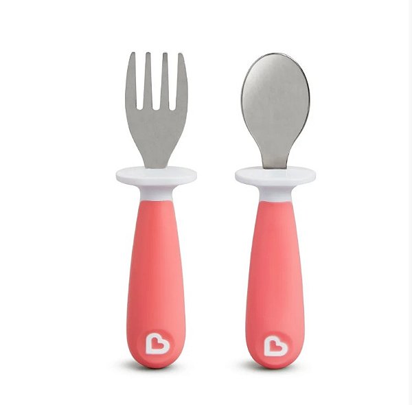 Conjunto de Colher e Garfo Rosa - Munchkin