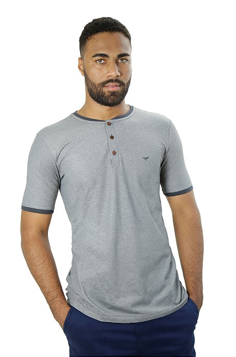 Camiseta henley fahalo chumbo