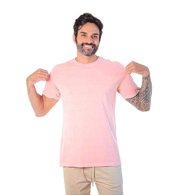 Camiseta estonada fahalo rosa seco