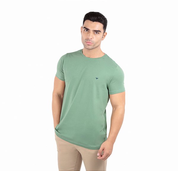 Camiseta minimalista fahalo Verde Folha