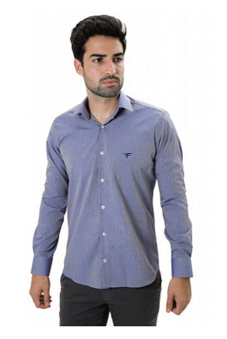Camisa  FIL A FIL ML Azul Acinzentado